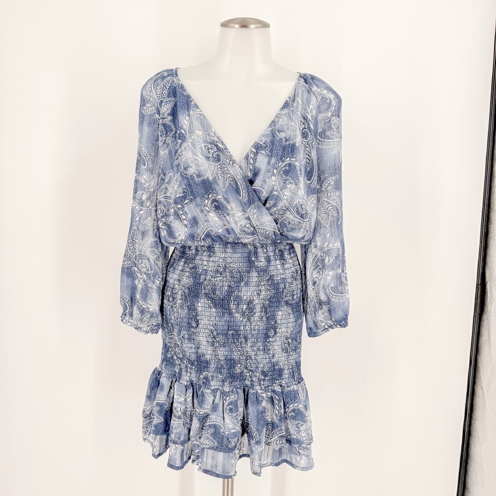 Aqua Blue Long Sleeve Dress